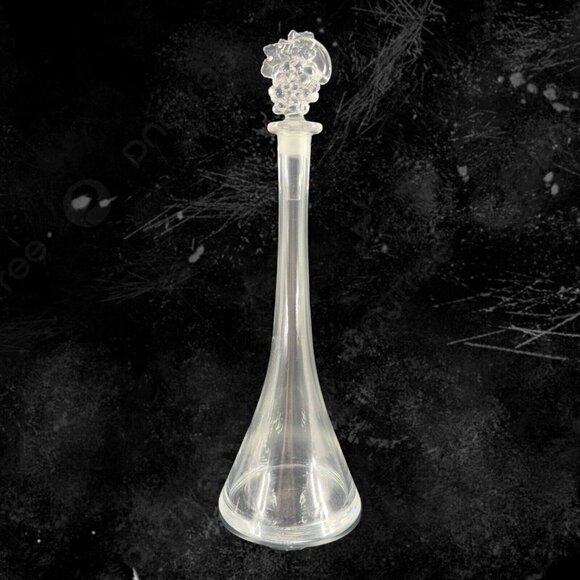 Orrefors Tall Clear Glass Crystal Decanter Olle Alberius Signed Made In Sweden